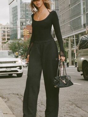 JOAH BROWN OVERSIZED STRAIGHT LEG JOGGER SIZE XS/SM